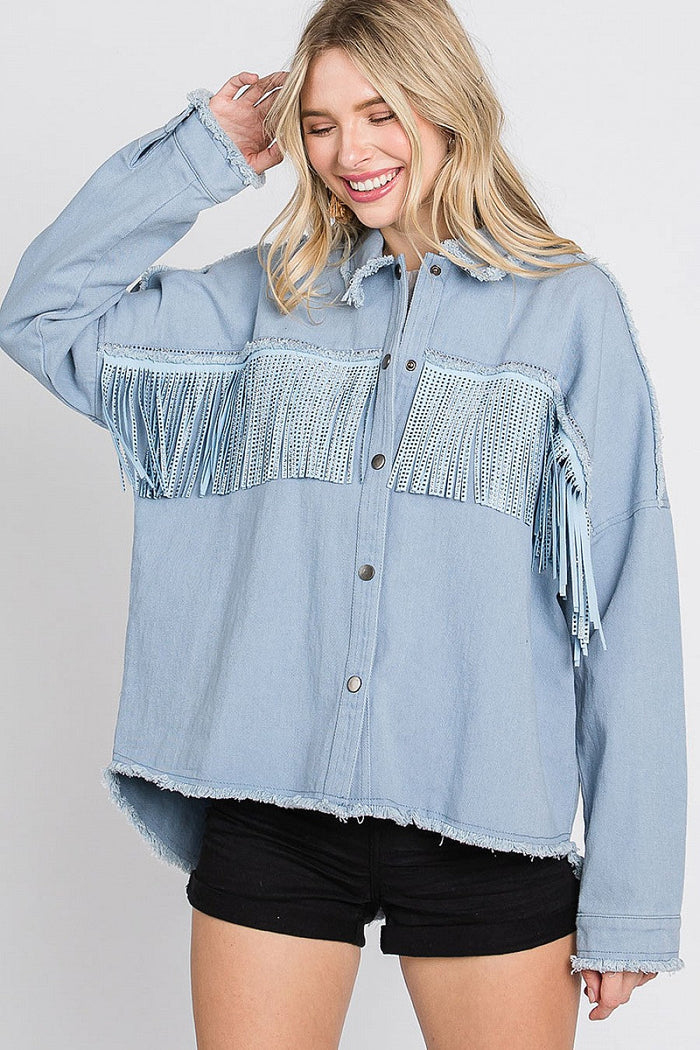 Gee Gee frayed Denim Jacket