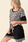 Snake Print Loungewear Short Set
