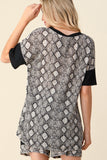 Snake Print Loungewear Short Set