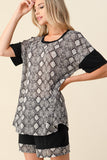 Snake Print Loungewear Short Set