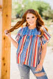 Serape Embroidered Top
