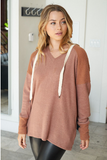 white birch Two Tone knit hoodie