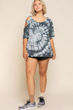 Splashes in Color Top, Galaxy Black