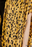 Animal Print Cocoon Kimono, Honey Mix