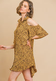 Leopard Open Shoulder Dress