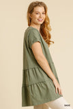 Tiered Ruffle Tunic, Sage