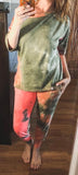 Riki Tie Dye Jogger Set, Coral Mix