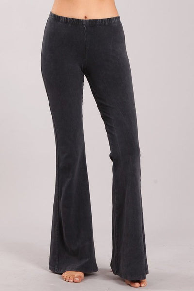 Mineral wash bell bottom hot sale pants