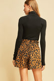 Cheetah Wrap Skort, Brown