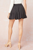 Ruffled Skort, Black