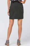 High Waist Grommet Mini Skirt, Black