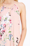 Floral Halter Maxi Dress, Blush