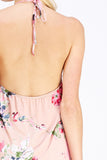 Floral Halter Maxi Dress, Blush