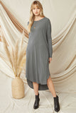 Entro usa ribbed midi dress