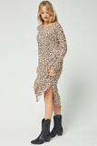 Leopard Pocket Midi Dress