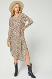 entro usa leopard midi dress