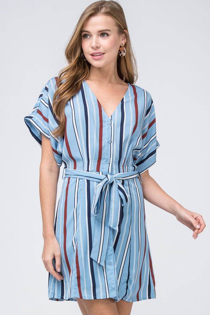 entro stiped shirt dress