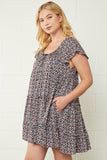 Micro Floral Tiered Dress