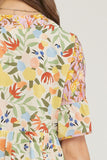 Mixed Floral Ruffle Dress