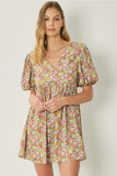 Floral Puff Sleeve Dress