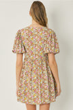 Floral Puff Sleeve Dress