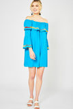entro off the shoulder mini dress