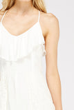 Lace & Ruffle Maxi Romper