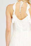 Lace & Ruffle Maxi Romper