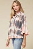 Tie Dye Cowl Neck Top
