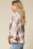 Tie Dye Cowl Neck Top