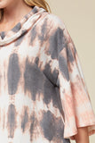 Tie Dye Cowl Neck Top