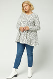 Animal Print Tiered Top
