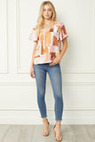 entro USA Flutter sleeve blouse