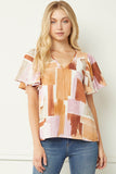 entro USA Flutter sleeve blouse
