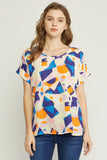 entro USA Abstract printed top