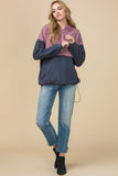 entro color block hoodie sweatshirt