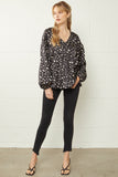 entro USA Leopard & Babydoll Blouse