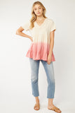 Ombre Tiered Top, Rose