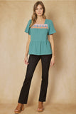 entro geometric peplum top