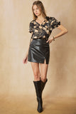 eNTRO mIXED pRINT SATIN BLOUSE