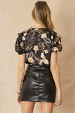 Floral & Ruffle Blouse