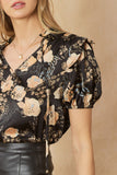 Floral & Ruffle Blouse