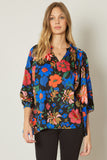 entro USA Bold Floral Print Top