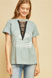 entro Lace Up Graphic Tee