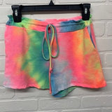 Tie Dye Knit Shorts, Fuchsia Blue