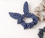 Polka Dot Rabbit Ear Bow Hair Ties