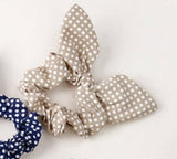 Polka Dot Rabbit Ear Bow Hair Ties