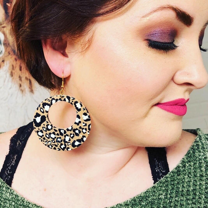 Dixie Bliss Catalina Leopard Hoops
