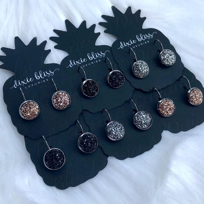 Dixie Bliss Druzy Leverback Earrings