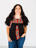 Layerz embroidered FLUTTER sleeve top